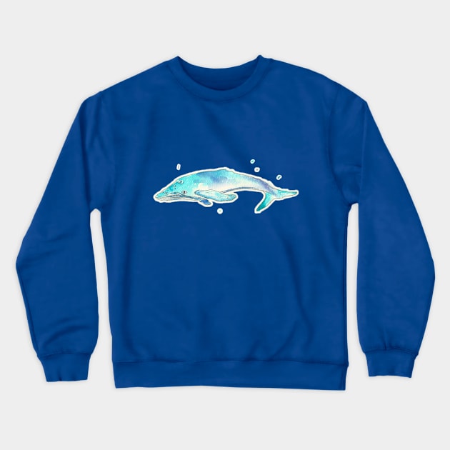 Beatrix - Watercolor Whale Crewneck Sweatshirt by ElenaCasiglio